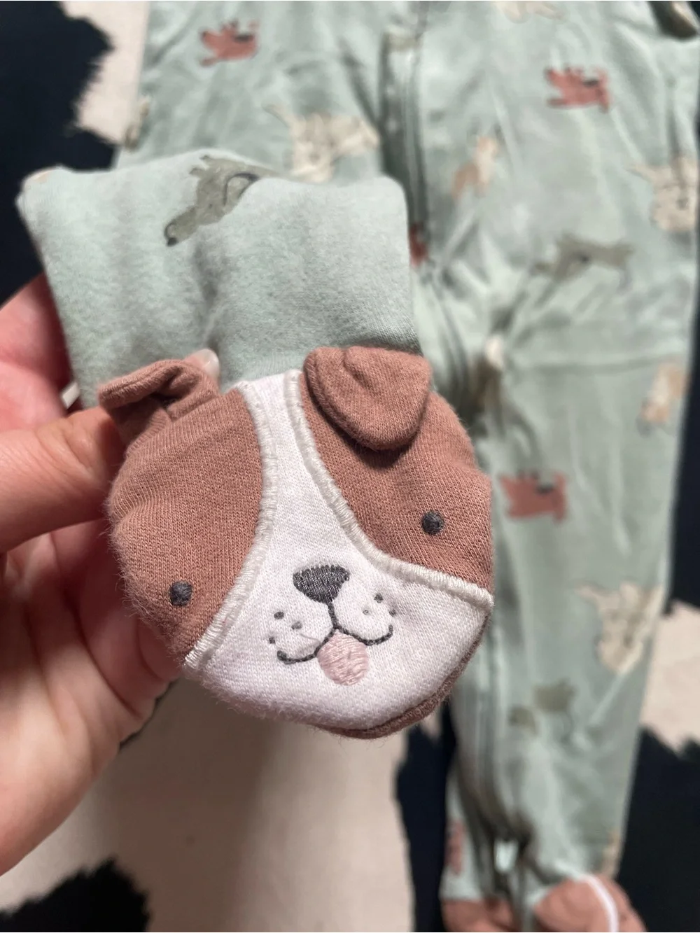 Carters Dog Footie Sleeper Set